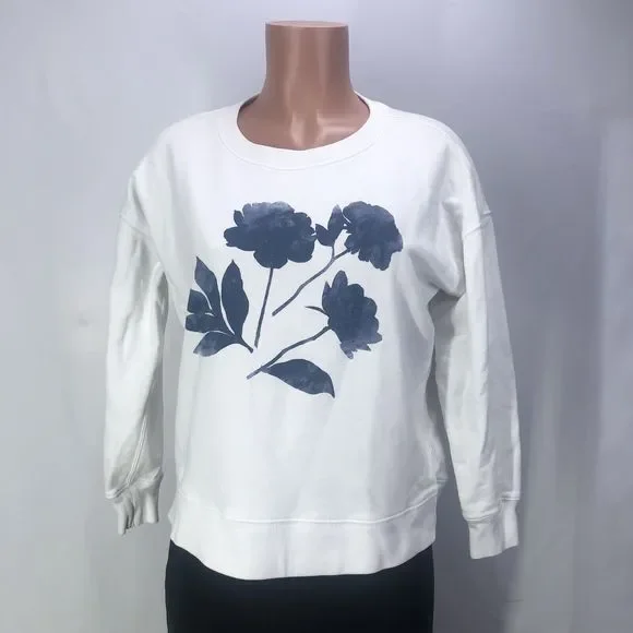 J.Crew Sweater White Knit Cotton Crew Women's XSMALL White - Picture 14 of 15